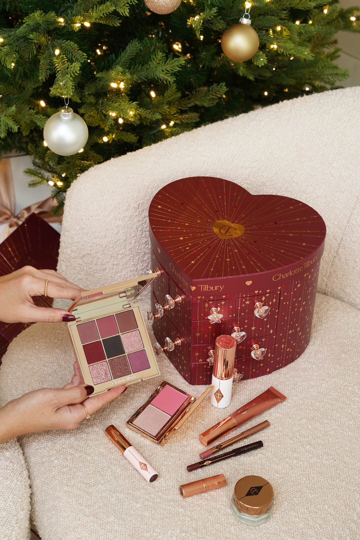 Charlotte Tilbury Holiday launches, Treasure Chest, Pillow Talk Beautyverse Palette and more