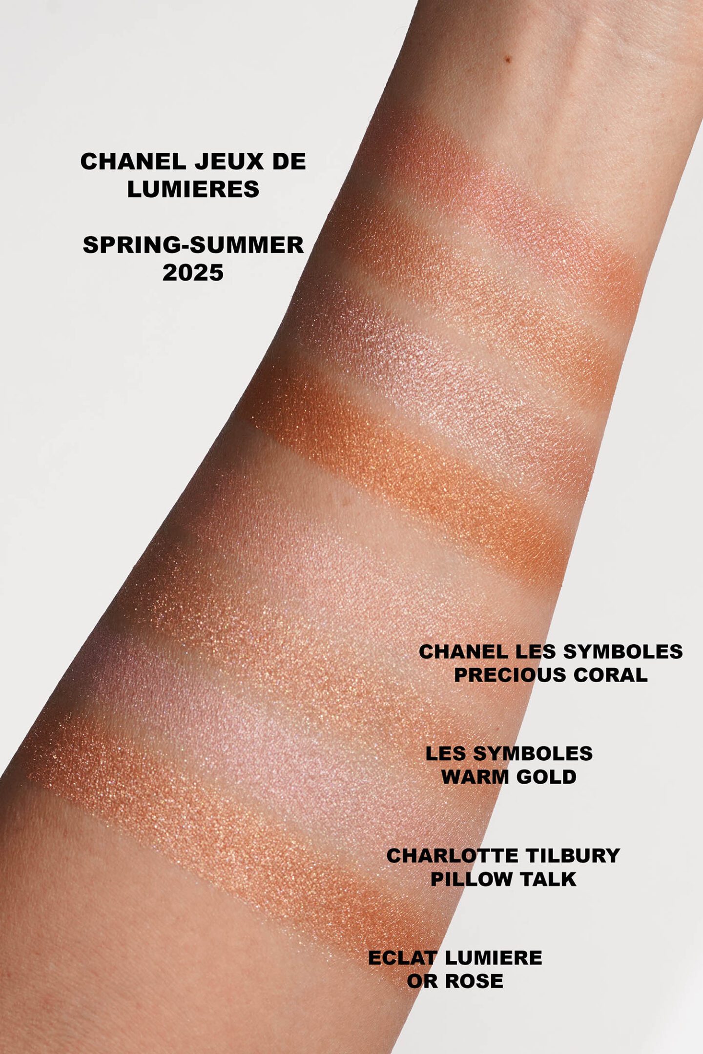 Chanel Jeux de Lumieres – Multi-Use Eyeshadow and Highlighter Palette swatches