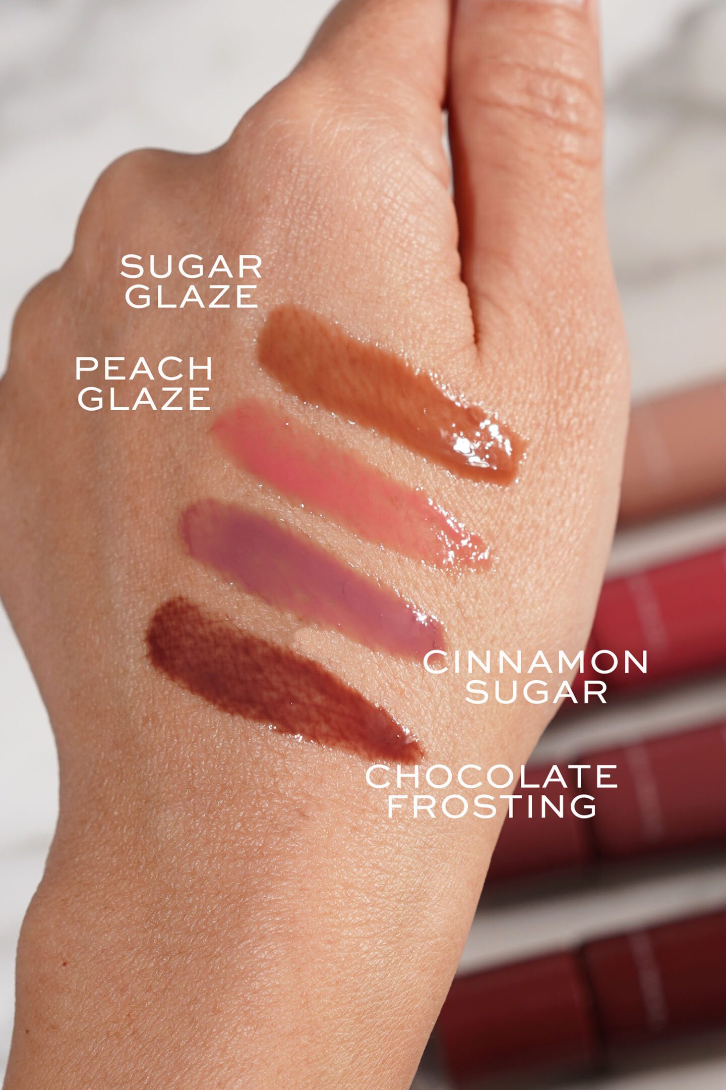 Laneige Glaze Craze Tinted Polypeptide Lip Serum swatches