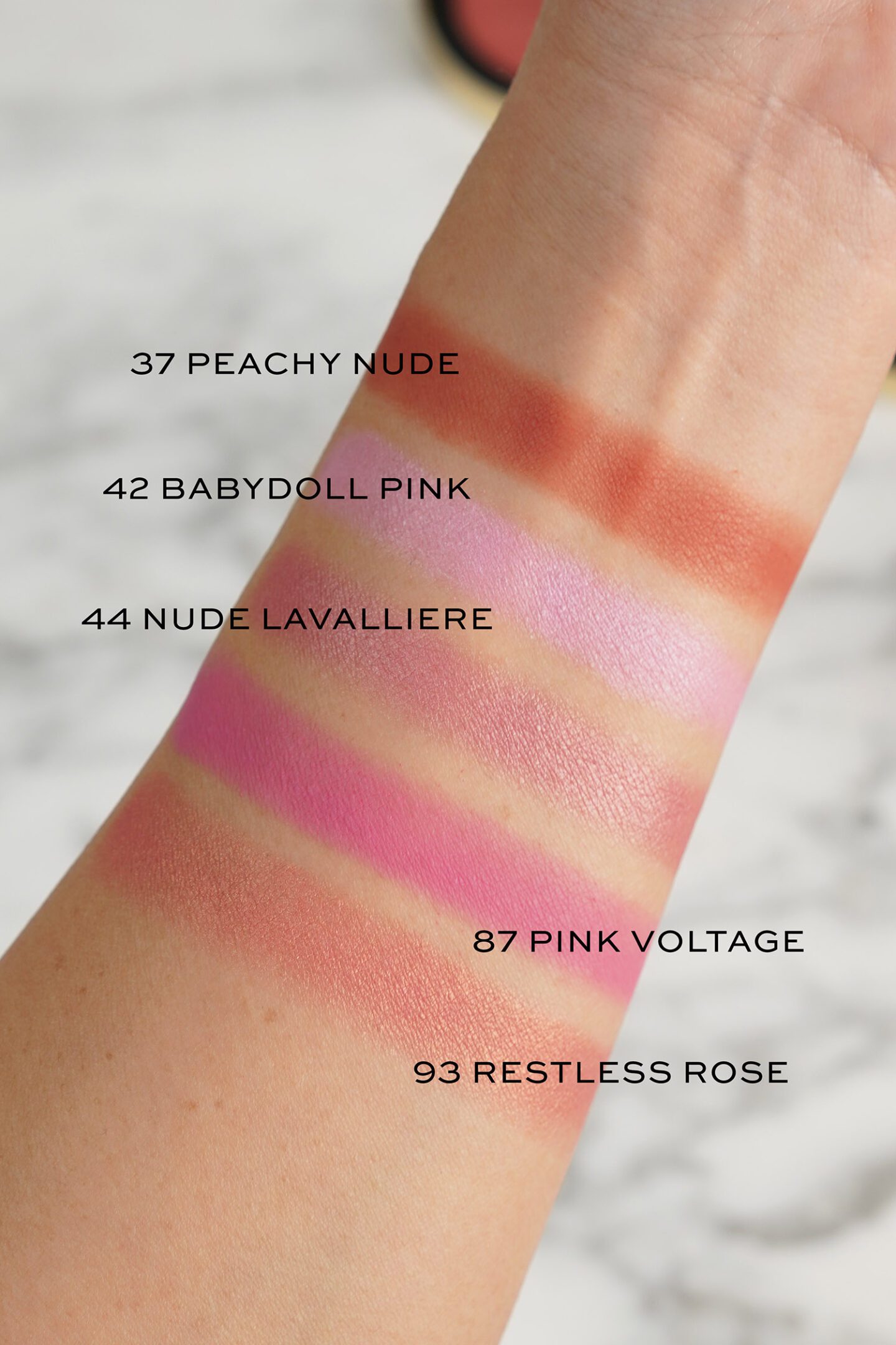 YSL Make Me Blush 24H Buildable Powder Blush swatches