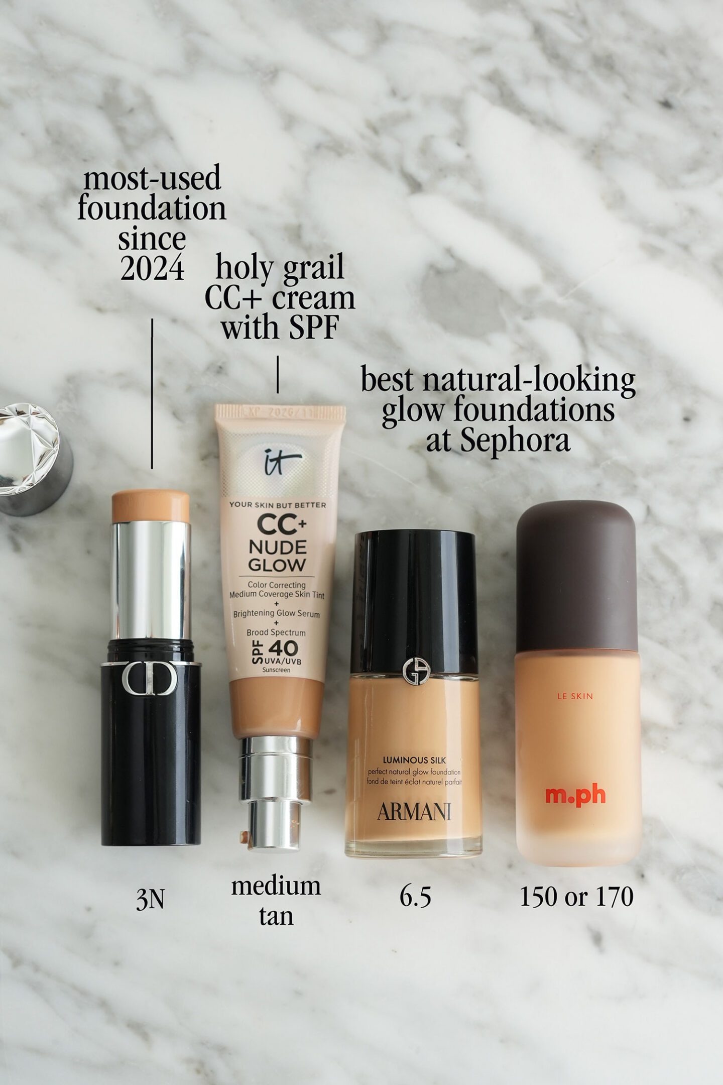 Sephora's Best Foundation Formulas - Dior, It Cosmetics, Armani, m.ph