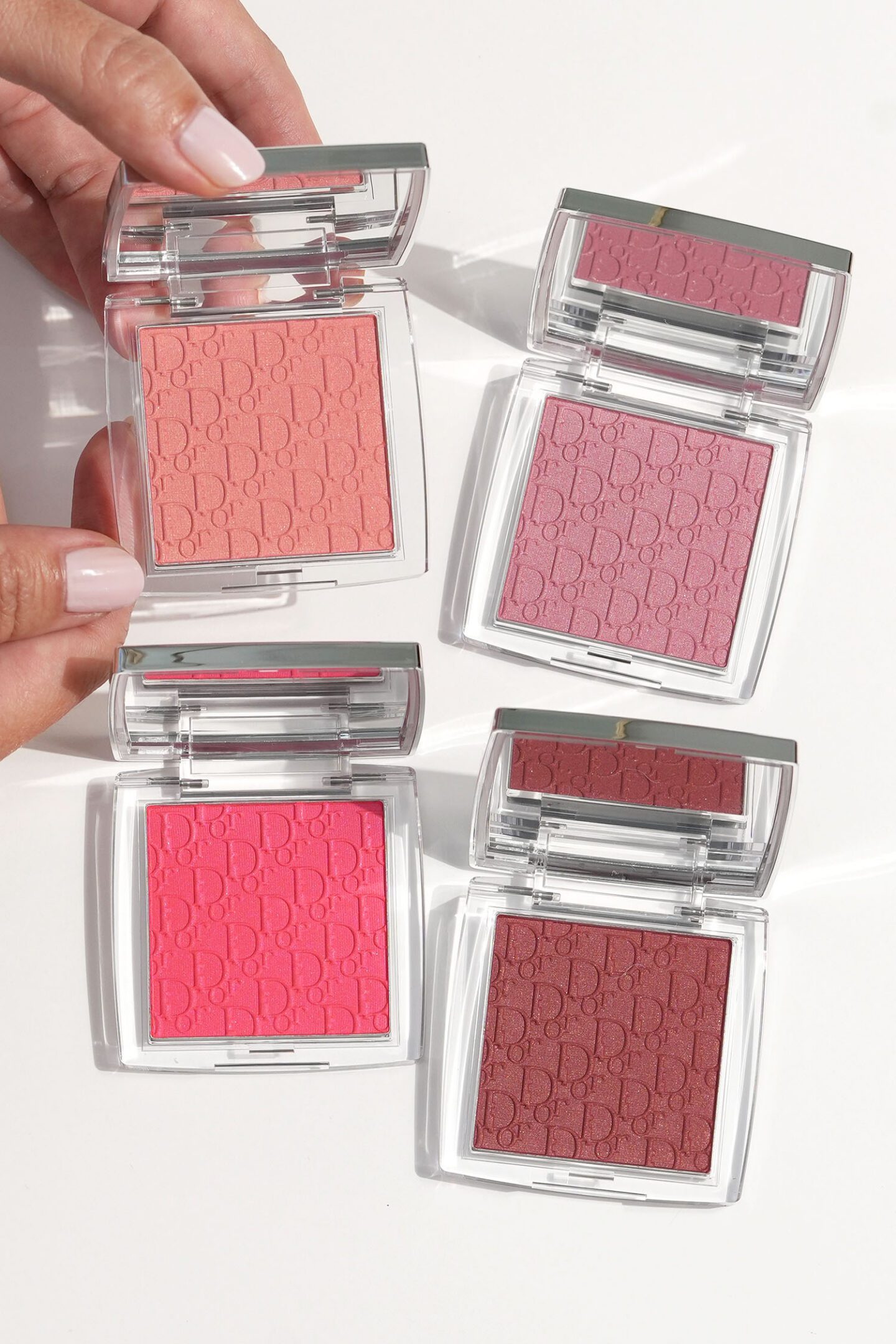 Dior Backstage Rosy Glow Blush Powder swatches
