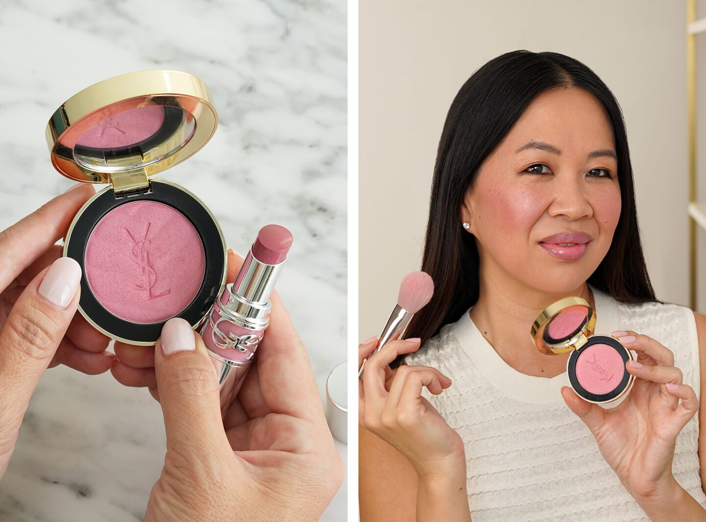 YSL Beauty Nude Lavalliere Make Me Blush and Loveshine Oil Stick